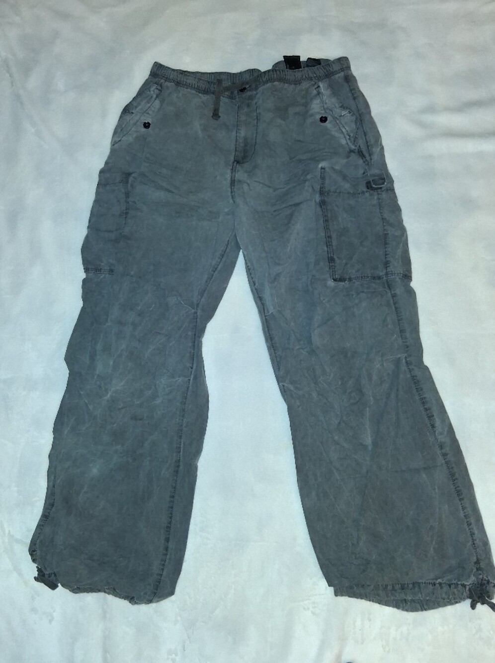 H&M Men's Baggy Cargo Pants - Charcoal Gray